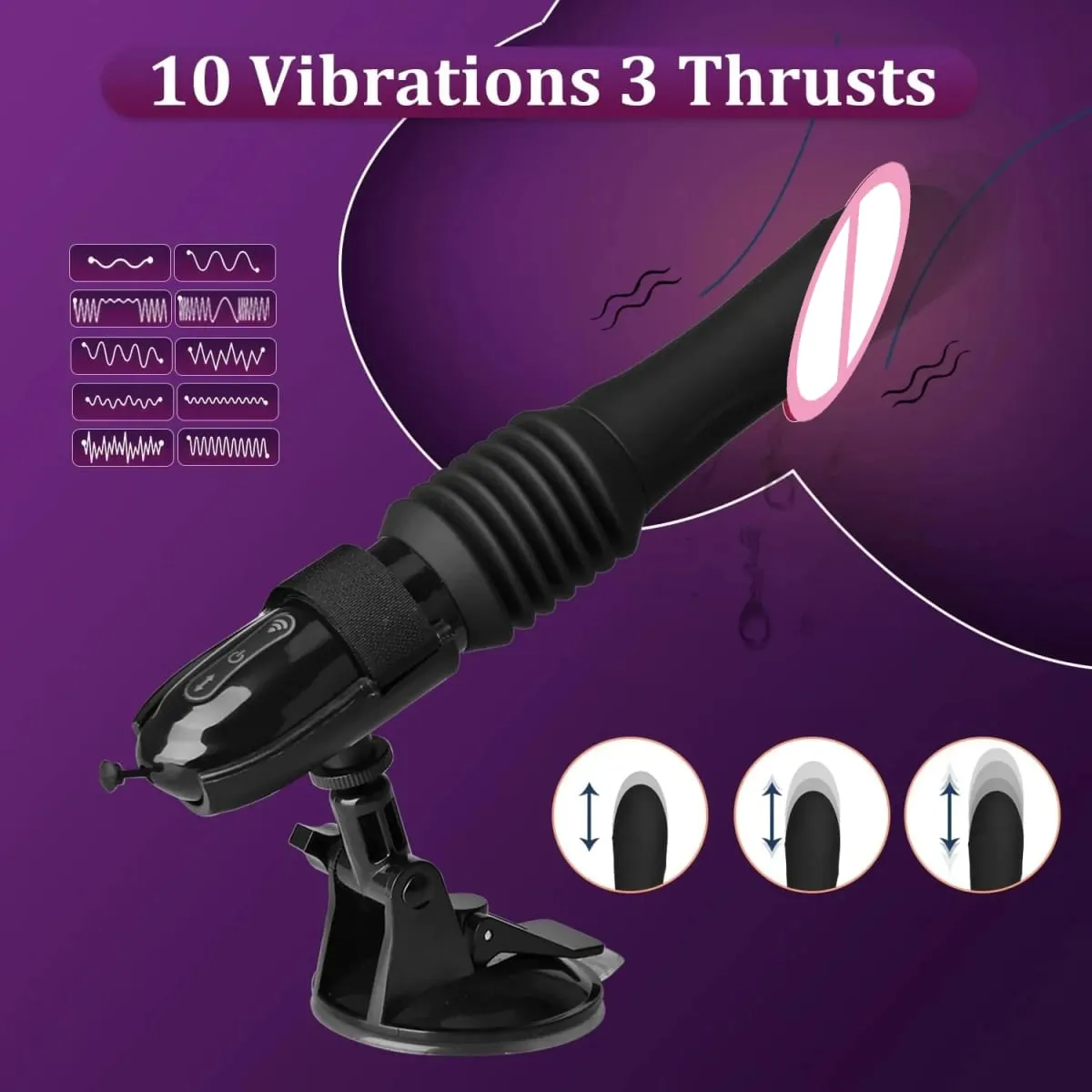 Sex Machine Teleskopický vibrátor Dildo Automatický masážní přístroj nahoru dolů G bodový zatahovací zatahovací vaginální hračka ženská masturbace — image 2