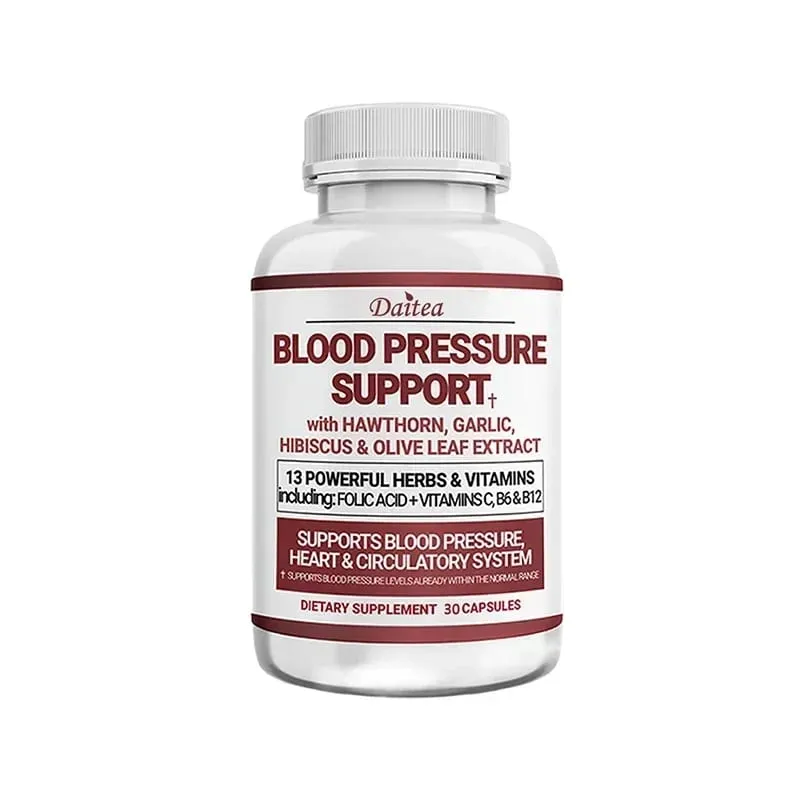 Integratore per il supporto della pressione sanguigna - Cardio colesterolo cardiaco - 13 vitamine con vitamine C B6 e B12 Biancospino e foglie di olivo