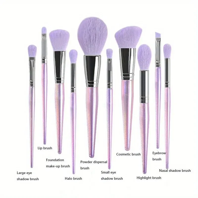 10 Teile/satz Mode Make-Up Pinsel Sets Lidschatten Pulver Foundation Highlighter Augenbraue Pinsel Professionelle Werkzeug