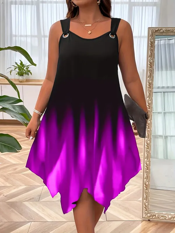 Schickes Damen-Sommerkleid in Übergröße mit stilvollem Trägerdesign für mühelose Sommer-Eleganz — image 7