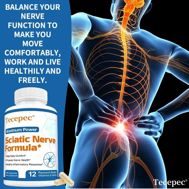 Iskias Health Support - Ischias Relief Supplement Vitamin B Complex - Nerve Health Anti-inflammatorisk og nervestøtte formel — image 4
