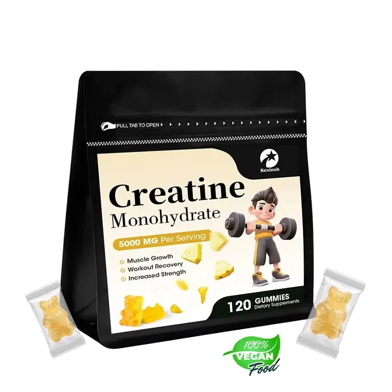 Kexinsh Creatine Gummies Creatine Monohydrate 5000mg Energy Booster Forøg styrke Energiudholdenhed Forbedrer udholdenhed