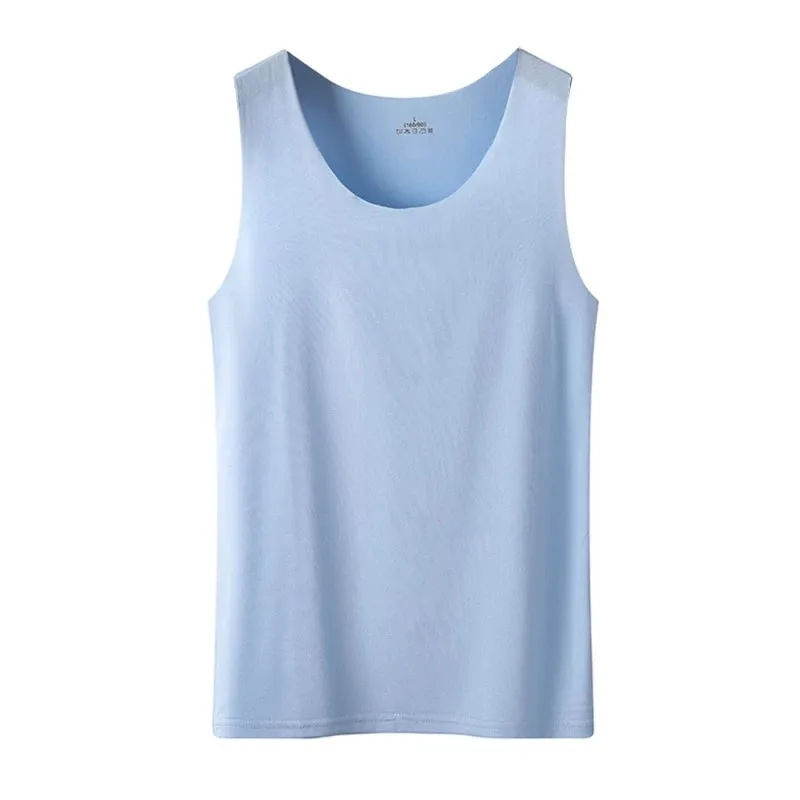 Women Summer Ice Silk Seamless Top Basic Sleeveless O-Neck Racerback Athletic Thin Shirts Plain Solid Color Yoga Quick Dropship