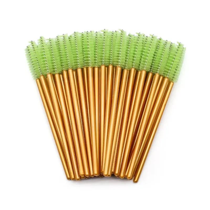 50Pcs Einweg Wimpern Make-Up Pinsel Mascara Zauberstäbe Gold Mini Wimpern Pinsel Kurze Augenbrauen Kamm Wimpern Verlängerung Werkzeug — image 18