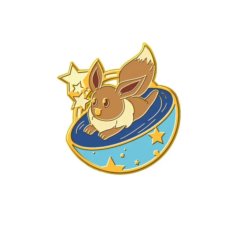 Pokemon Eeveelution Eevee Enamel Pin untuk Lencana Pakaian pada Ransel Lapel Pin Hiasan Hadiah Aksesori Barang Kemas Anime — image 16