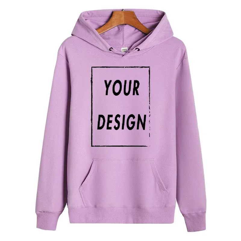 300g pure cotton hoodie custom design personalized logo long sleeved new men's and women's universal large casual sports sweat — image 9
