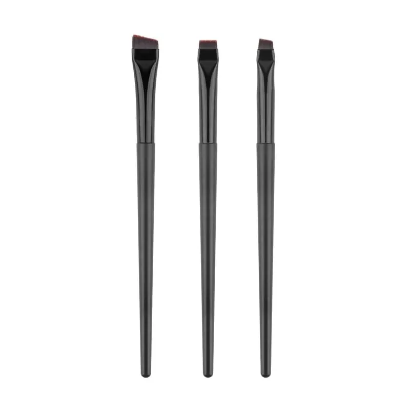 Set di pennelli per trucco eyeliner a lama da 1/3 pezzi Pennelli per sopracciglia piatti ultra sottili ad angolo fine sotto gli occhi Posiziona il pennello per dettagli precisi
