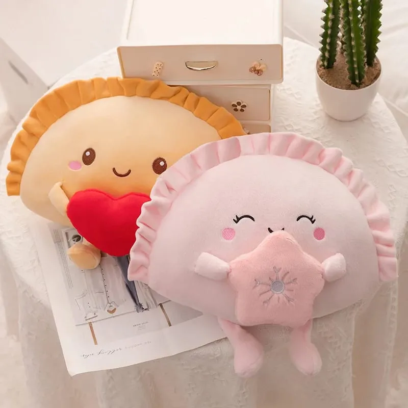 Nuovo 35 centimetri Gnocco Peluche Cuscino Cuscino Kawaii Cibo Gnocco Fritto Peluche Cuore Fiore di Ciliegio Abbraccio Cuscino Regalo Sveglio — image 3