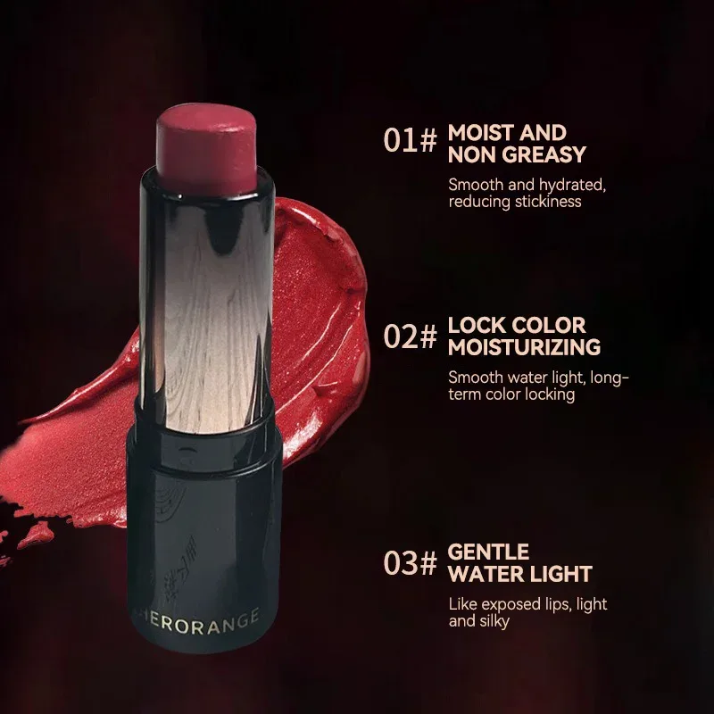 Lipstick Red Brown Lipstick Waterproof Moisturizing Mirror Lipstick Lip Gloss Natural Long-Lasting Makeup Valentine's Day Gift — image 6