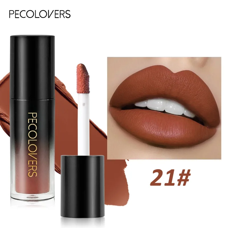 หลายสี Matte Velvet ลิปกลอสกันน้ำ Long-Lasting Non-Stick CUP Smooth ลิปสติกใช้สีสูง Rendering — image 25
