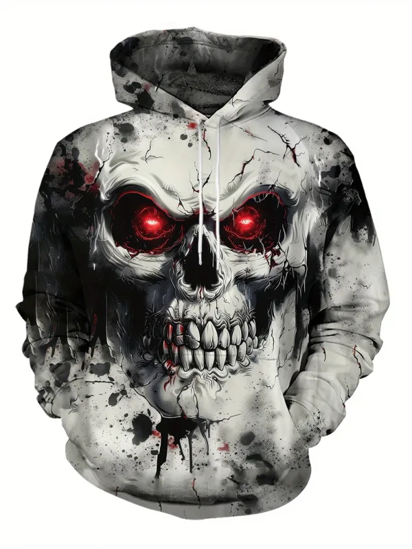 Felpe con teschio e rosa stampate in 3D Abbigliamento sportivo con coulisse Top a maniche lunghe Felpe con cappuccio da uomo Street Graphic Abbigliamento da uomo