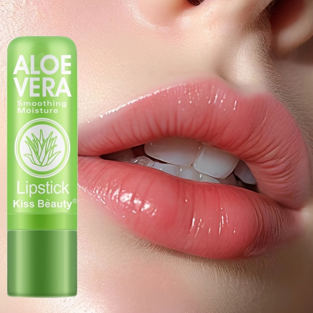 Aloe Vera Renk Değiştiren Ruj Uzun Ömürlü Nemlendirici Sıcaklıkla Etkinleşen Dudak Balsamı Solmaya Dayanıklı Besleyici Dudak Bakım Seti