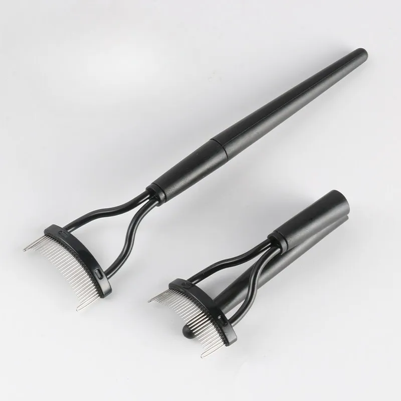 1Pc Gebogen Ontwerp Wimperborstels Kammen Opvouwbare Separator Rvs Wimper Kammen Tool Schoonheid Draagbaar — image 3