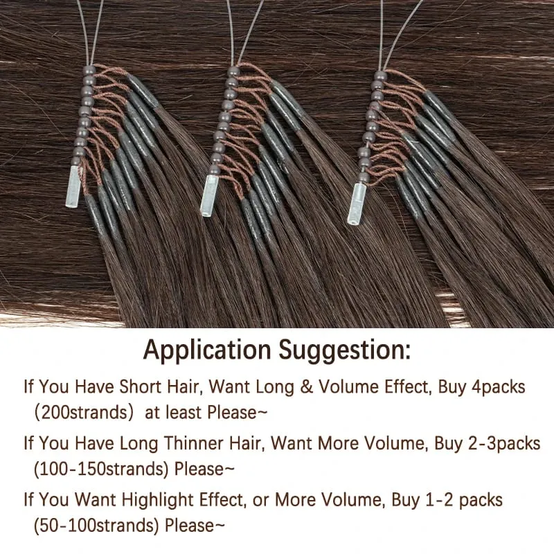 8D-Haarverlängerung, Fischlinie, Mikro-Link-Haarverlängerungen, menschliches Haar, unsichtbare Nano-Ringe, Perlen, 0,6 g/Stück, 50 Stränge/Packung, 30 g/Packung — image 6