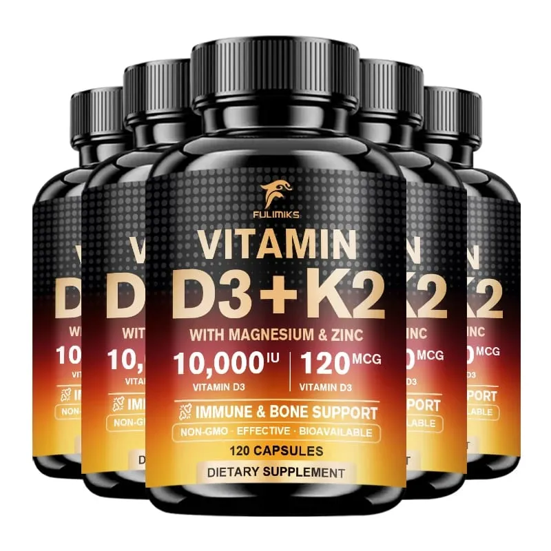 High Absorption Vitamin D3+K2 Supplement with Magnesium & Zinc Supports Bone Teeth Muscle & Immune Health for Daily Life — image 12