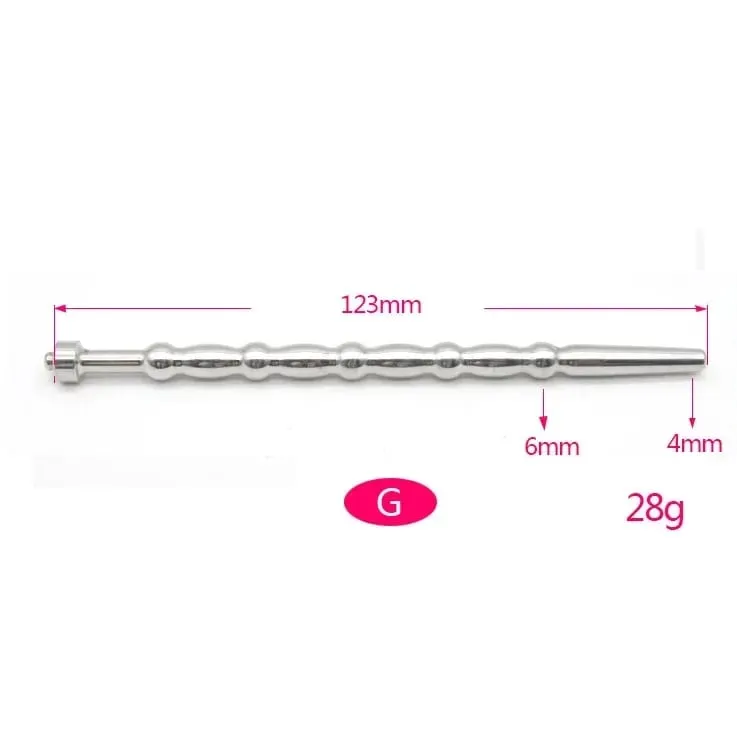 Stainless Steel E-stim Male Uretha Dilator Plug Sounds Penis Beads Plug Threaded Stimulator Ejaculation Sex Toy for Men Gay — image 8
