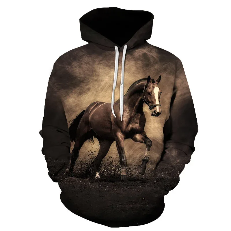 Horse Win Instant Success 3D Print Hoodies Interesting implication Animal Design Men Women Streetwear Pullover Casual Sweatshirt — image 9