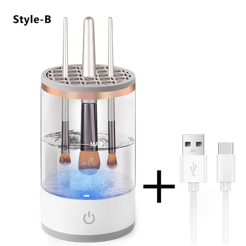 Portable USB Makeup Brush Cleaner 3 In 1 Electric Cosmetic Brushes Cleaning Dryer Tool Automatic Wash Makeup Cleaner For Women — image 8