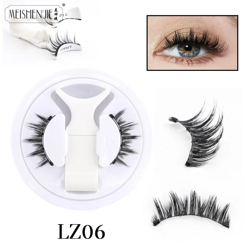 1/3 คู่ Magnetic Eye Lashes ขนตาทำด้วยมือ Soft Reusable Magnetic Lashes ดูธรรมชาติ 3D False Lashes แต่งหน้าแหนบชุด — image 13