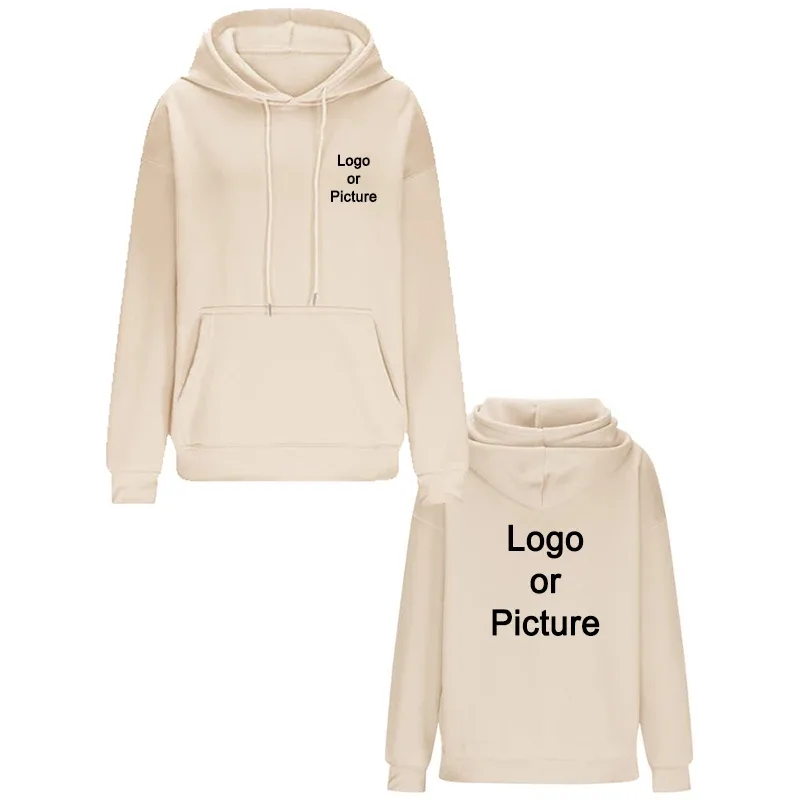 Gör-det-själv-design Oversize-huvtröjor Dammode Skräddarsytt tryckt lös långärmad axel Drop Cuff Sweathsirts Pullovers Sudadera — image 7