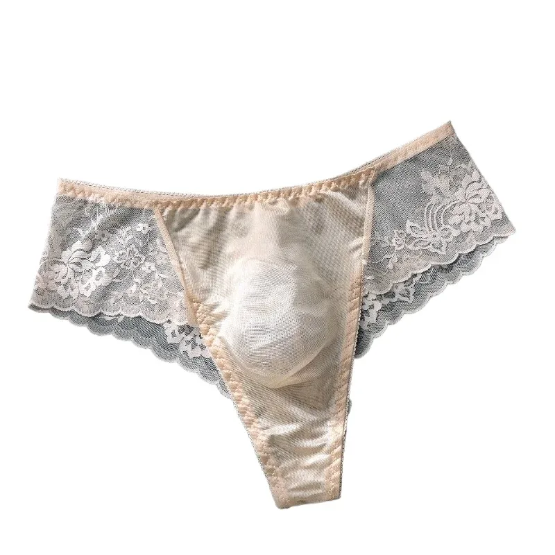 กางเกงในชาย ULTRA-บางลูกไม้ชุดชั้นใน SHEER Lmesh ยืดหยุ่นสูงกึ่งโปร่งใส Breathable Low-RISE กางเกง Sissy ชุดชั้นใน — image 7
