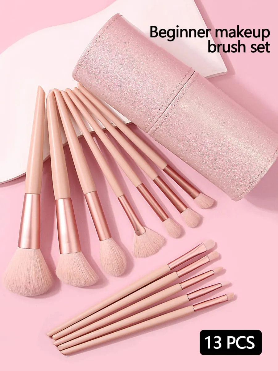 ใหม่ 13 ชิ้น/เซ็ตในถังแปรงแต่งหน้าแปรงแต่งหน้า Foundation Blush Contour อายแชโดว์ Brow Lashes เครื่องสำอางค์แปรงเครื่องมือความงาม — image 2