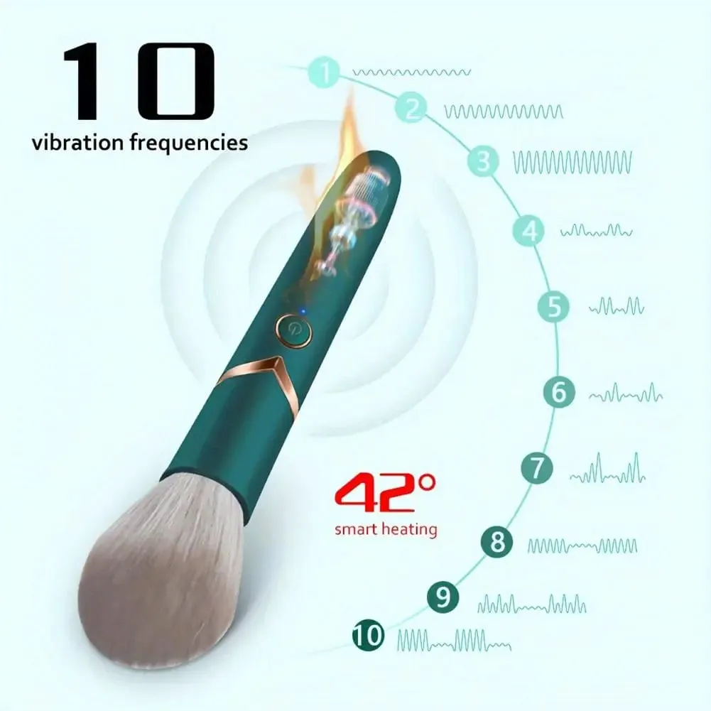 Νέα ηλεκτρικά πινέλα μακιγιάζ Vibrating Blush Brush Flawless Foundation Blending Tool Facial Massager & Beauty Products — image 2