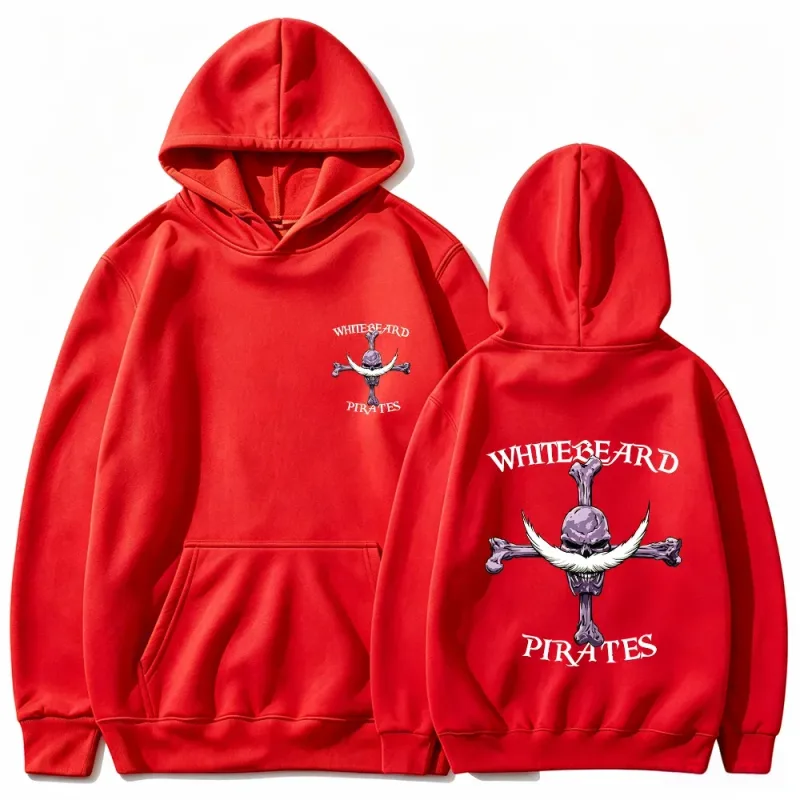 Moletom com capuz de piratas de barba branca de uma peça, moletom com estampa, barba branca Jolly Roger Anime gráfico streetwear top com capuz — image 8