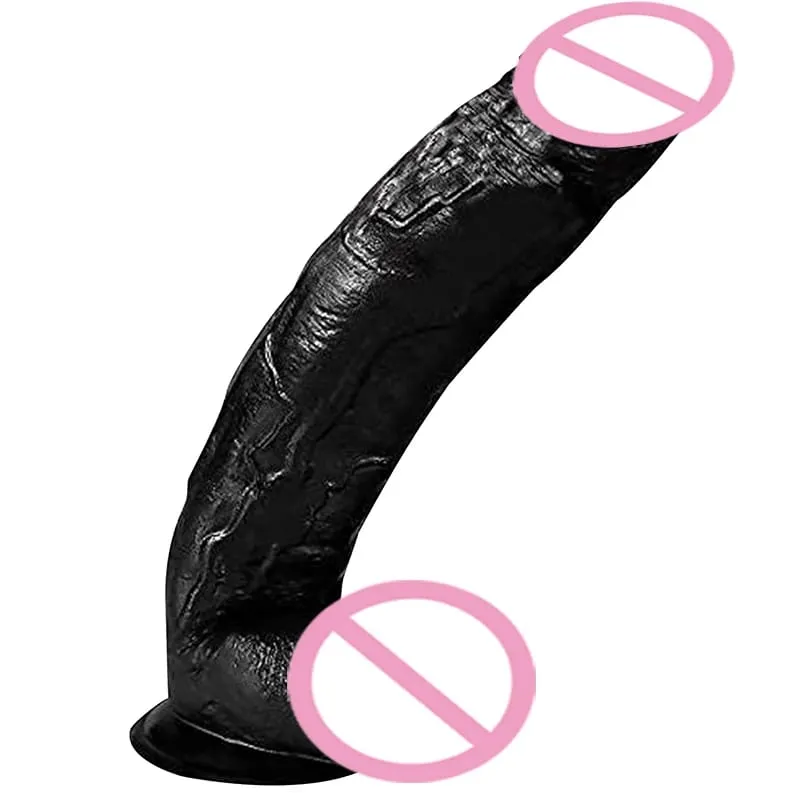 Dildo besar realistik zakar palsu yang besar dengan cawan sedutan batang tiruan fleksibel faraj wanita melancap dubur untuk mainan seks lesbain — image 1