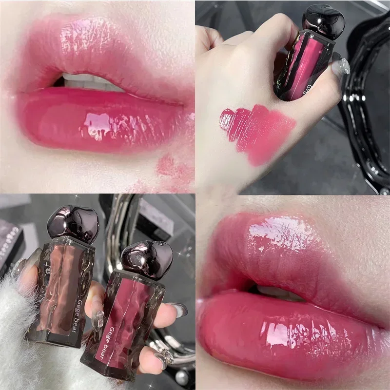 Transparentes, wasserglänzendes, orangefarbenes Lipgloss, rotes Spiegelgelee, flüssige Lippenstifte, feuchtigkeitsspendende, langanhaltende Lippentönungsfleckenkosmetik — image 5