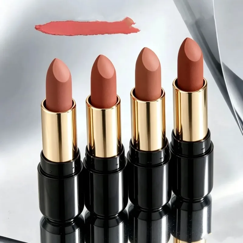 Mjölkte Kanel Naken Läppstift Matt Fuktgivande Hållbar Läppbalsam med hög pigmentering Slät sammet Läppfärg Daglig naturlig makeup — image 5