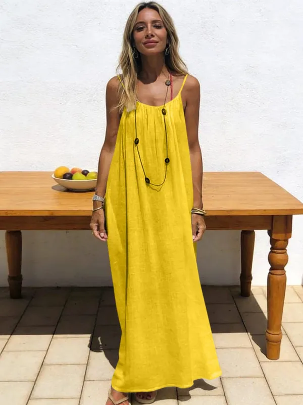 New Arrival Women's Strapless Backless Long Loose Home Dress Comfortable Sleepwear Casual Maxi Dress — image 24