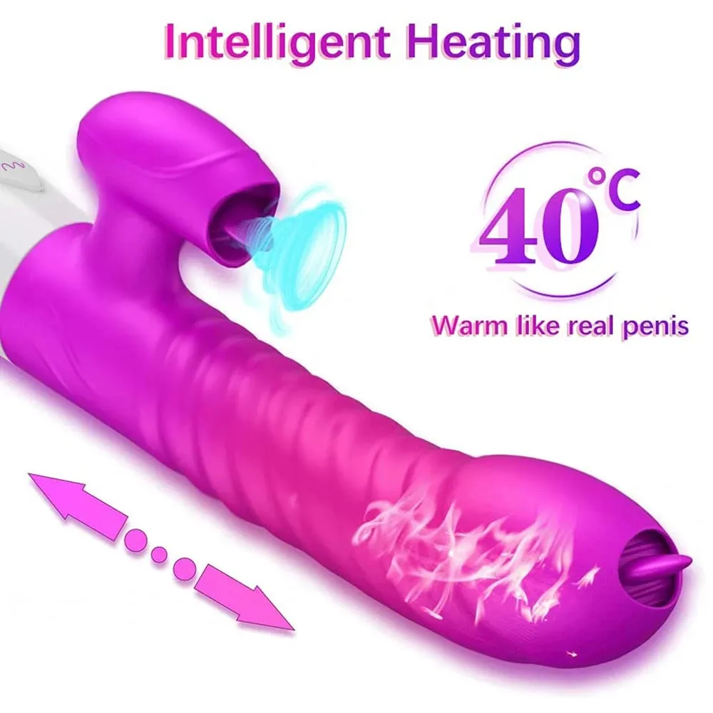 Godemiché vibrateur d'orgasme rapide pour femmes, vibrateur chauffant, stimulateur de point G, Vibro femelle, ventouse de Clitoris, jouet sexuel pour adulte — image 4