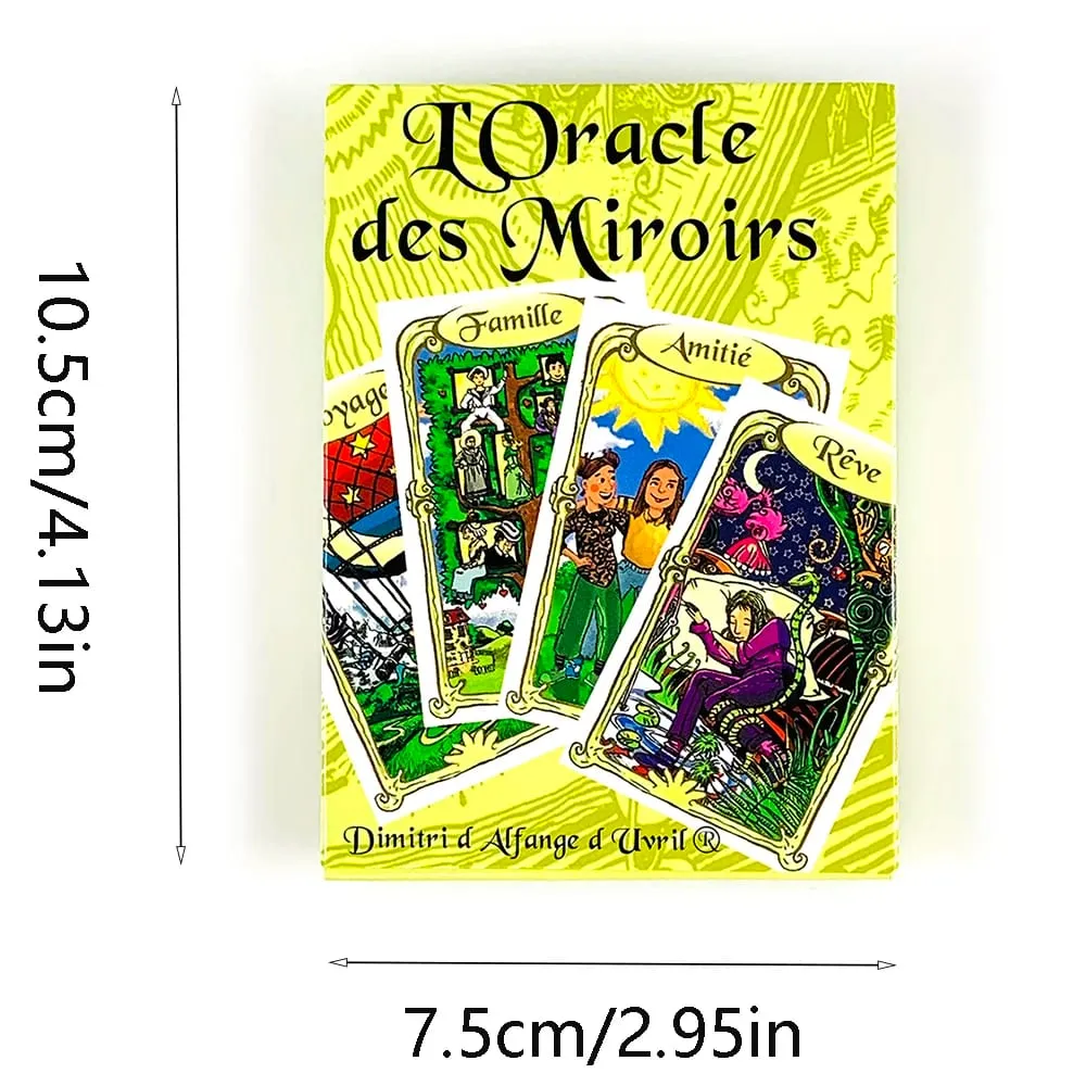 L'Oracle Des Miroirs Karty Wyroczni Wersja francuska Mistyczna gra karciana wróżby z przewodnikiem dla kolekcjonerów i początkujących