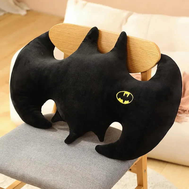 Pictorial Black Bat Shaped Plush Pillow Cool Superman Sofa Cushion Bay Window Nap Pillow Stuffed Animal Toys Hobbies Xmas Gifts — image 2