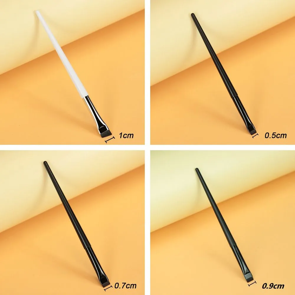 Make-up Tool Šikmý kosmetický štětec Plochý štětec na tužky na obočí Štětec na obočí Čepel štětce na make-up Štětečky na jemné oční linky šikmé