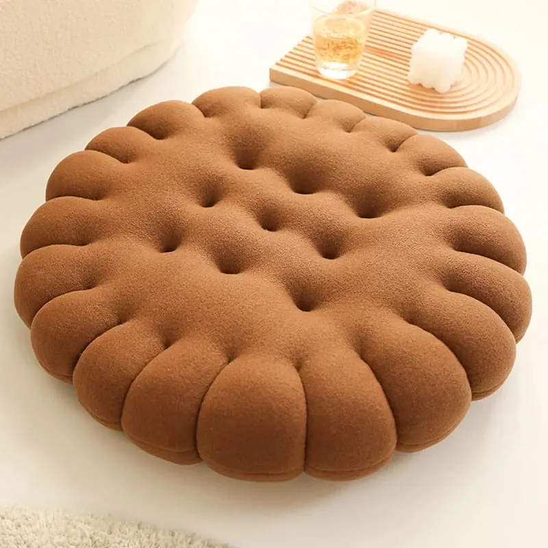 Echtes Keks-Form-Plüschkissen, weiches kreatives Kissen, Stuhl, Autositz-Pad, dekoratives Keks-Tatami-Rückenkissen, Sofa, Zuhause — image 11