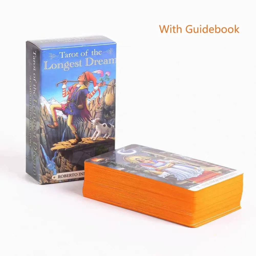 78 Kartu Impian Terpanjang dengan Buku Panduan Dek Tarot Gaya Rider Waite untuk Pemula Ramalan Peramal Permainan Papan Oracle