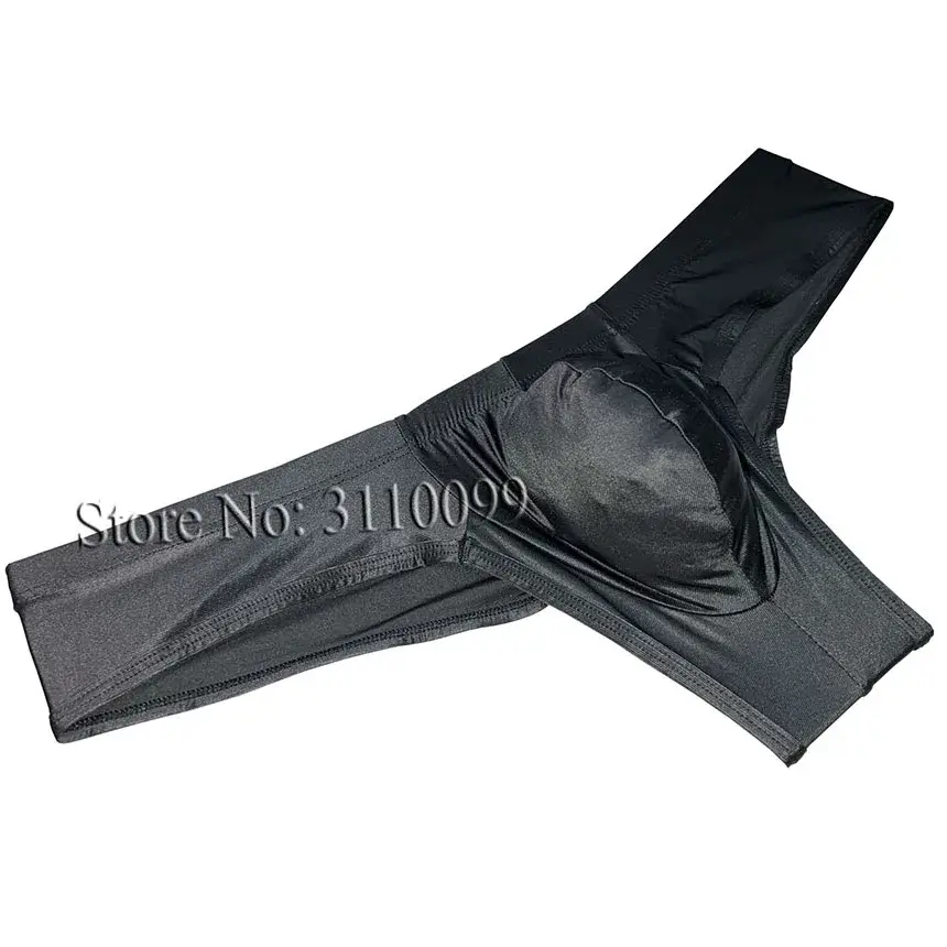 Seluar Dalam Peninju Bikini Sutera Berkilat Mini Lelaki Seluar Dalam Meningkatkan Pouch Bikini Boxer — image 4