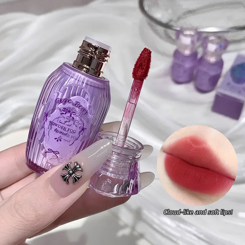 Gegebear prášek na rty bahenní matné rty s nízkou sytostí bílá rtěnka přirozená barva bez kelímku dlouhotrvající make-up bez vyblednutí — image 2