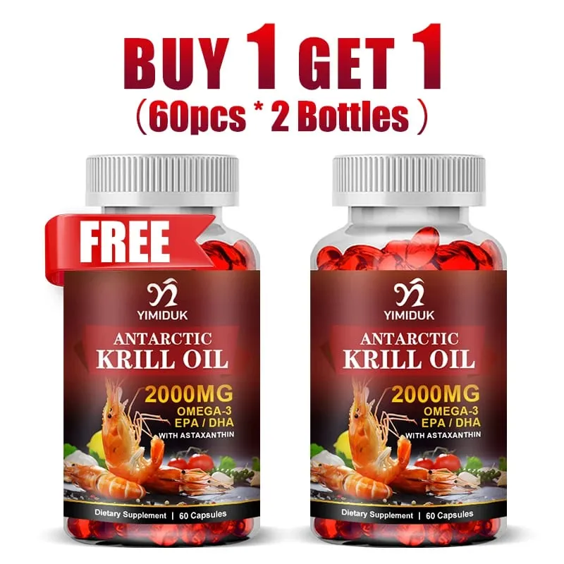 Achetez-en 2, obtenez-en 2 gratuitement ! Les capsules d'huile de krill de 2 000 mg soutiennent la santé du cœur et des articulations, le cerveau, les yeux et les anti-inflammatoires, certifiées GMP végétaliennes — image 9
