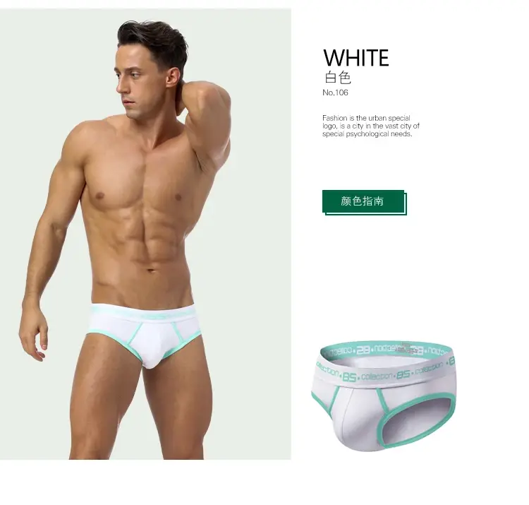 0850 Mens Sexy Underwear Briefs Men Cotton Comfortable Breathable Panties Wholesale Male Underpants Cueca Men Briefs — image 8