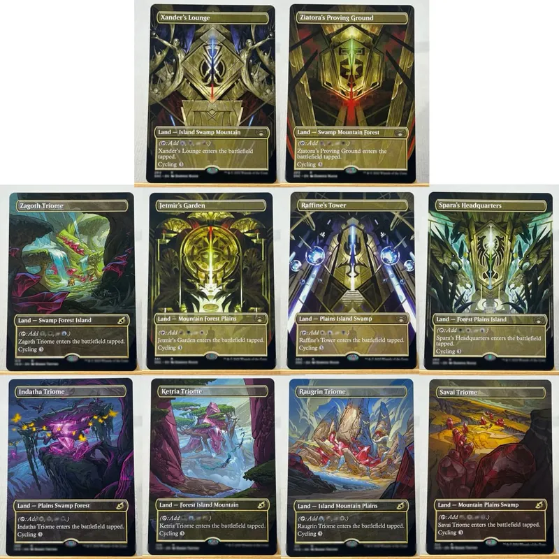TCG Proxy Cards Deck Borad Games โฮโลแกรมเดี่ยว Black Lotus Power9 Dual Lands The One Ring — image 21
