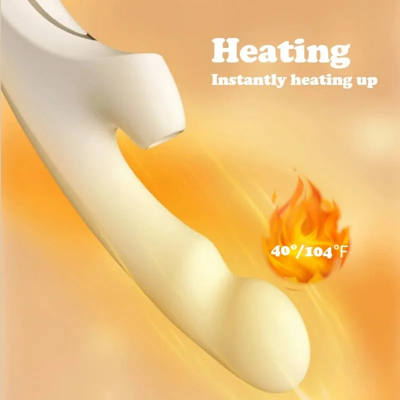 Clit Sucker Vibrator Dildo untuk Wanita G-Spot Clitoris Stimulator Pemanasan Dildo APP Kawalan Mainan Seks Wanita Barangan Dewasa — image 4