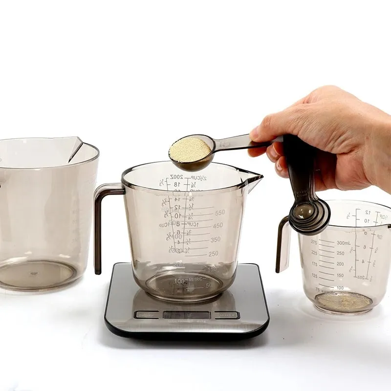 1 Chiếc Làm Bánh Chất Lỏng Cốc Đo PS Cân Cốc Nhựa Đo Thể Tích Cốc Bếp Dụng Cụ Nướng Bánh 150/300/600/1000Ml — image 6