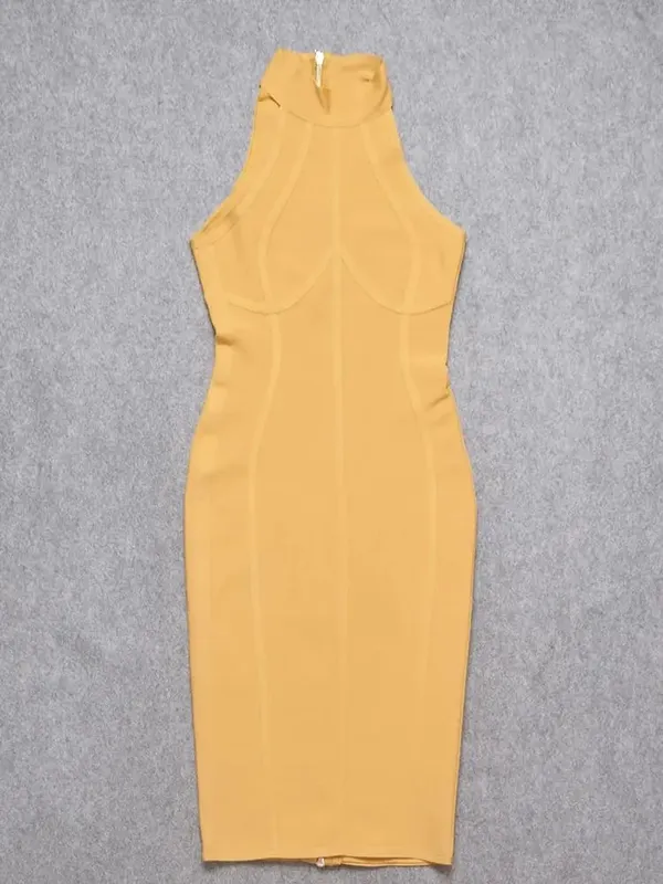 Sexy Summer Elegant Dress Elastic White Solid Stretched Empire Bodycon Dress 2024 Women Fashion Party Dress XL Wholesale — image 9