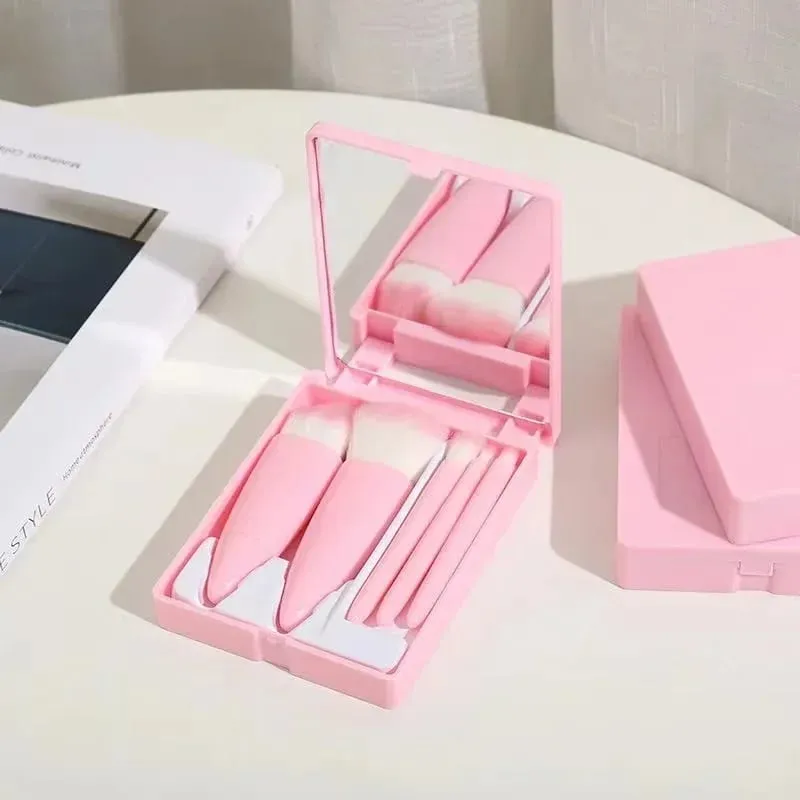 10 Chiếc Màu Hồng Bộ Cọ Trang Điểm Dành Cho Người Mới Bắt Đầu Mini Di Động Kem Nền Phấn Mắt Với Pha Lê Tay Cầm Bao Gồm Túi Đựng Cọ — image 20