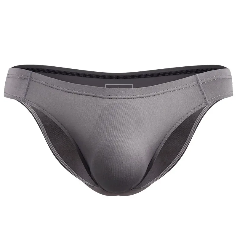 2 pezzi mutande da uomo in seta di ghiaccio traspirante sexy sottile U convesso trasparente un pezzo pantaloncini a triangolo a vita bassa testa — image 20