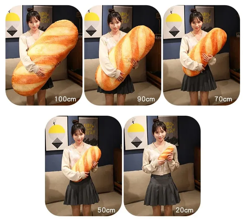 1pc 20 ~ 100cm chleb francuski pluszowa poduszka nadziewane drukowanie obrazów jedzenie pluszowe Peluche rekwizyt na imprezę Decor towarzysz śpiącego mężczyzna prezent — image 9
