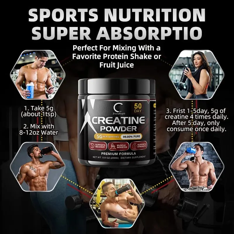 Creatina in polvere pre allenamento per uomini e donne - Supporto alle prestazioni cognitive e all'esercizio fisico - Certificato NSF per lo sport - 150 grammi — image 4